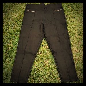 Stretchy Knit Black Pants